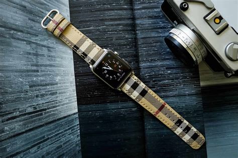 black apple watch with burberry band|burberry watch bands for women.